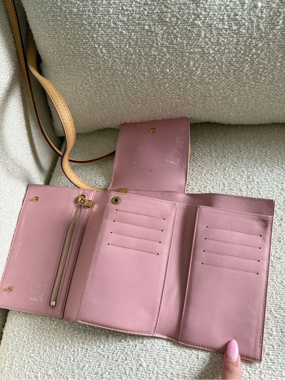 Louis Vuitton Long Walker Wallet with Crossbody Strap